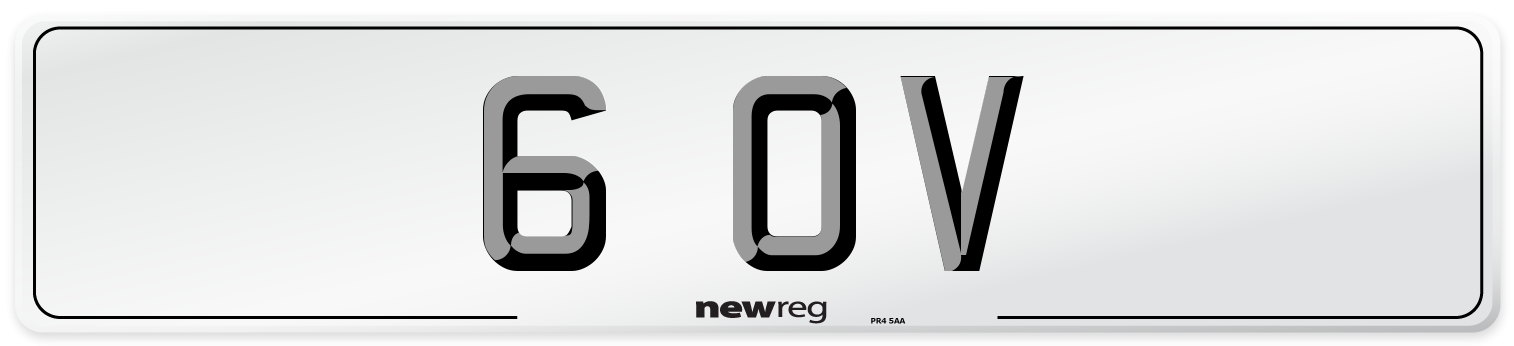 6 OV Number Plate from New Reg